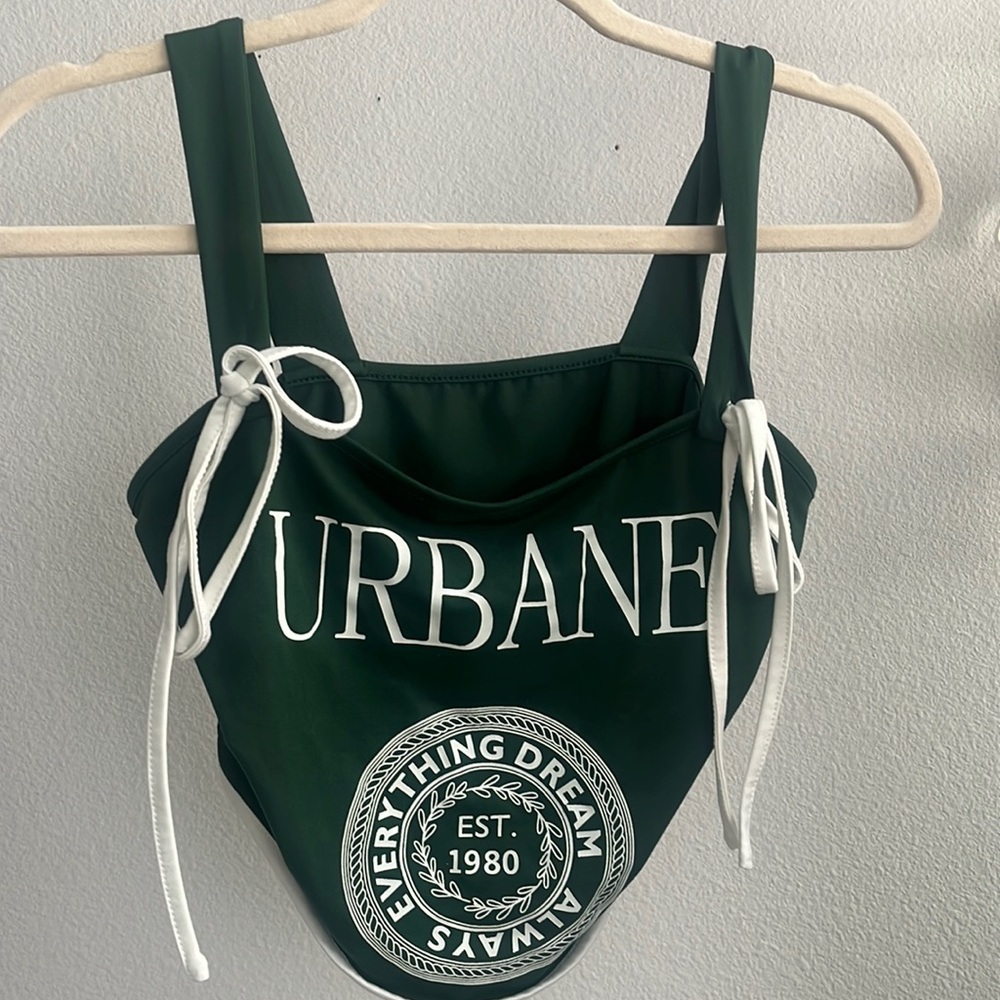 Urbane half tank top with frontal tie-able strings on straps